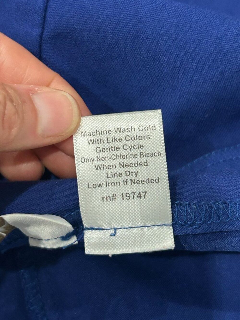 Coral Bay 14P Cobalt Blue Stretch Pull-On Capris Gold Button Nautical Royalcore - Picture 7 of 9